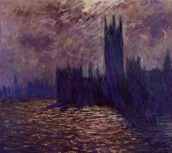 尅勞德 莫奈 Houses of Parliament, Reflection of the Thames